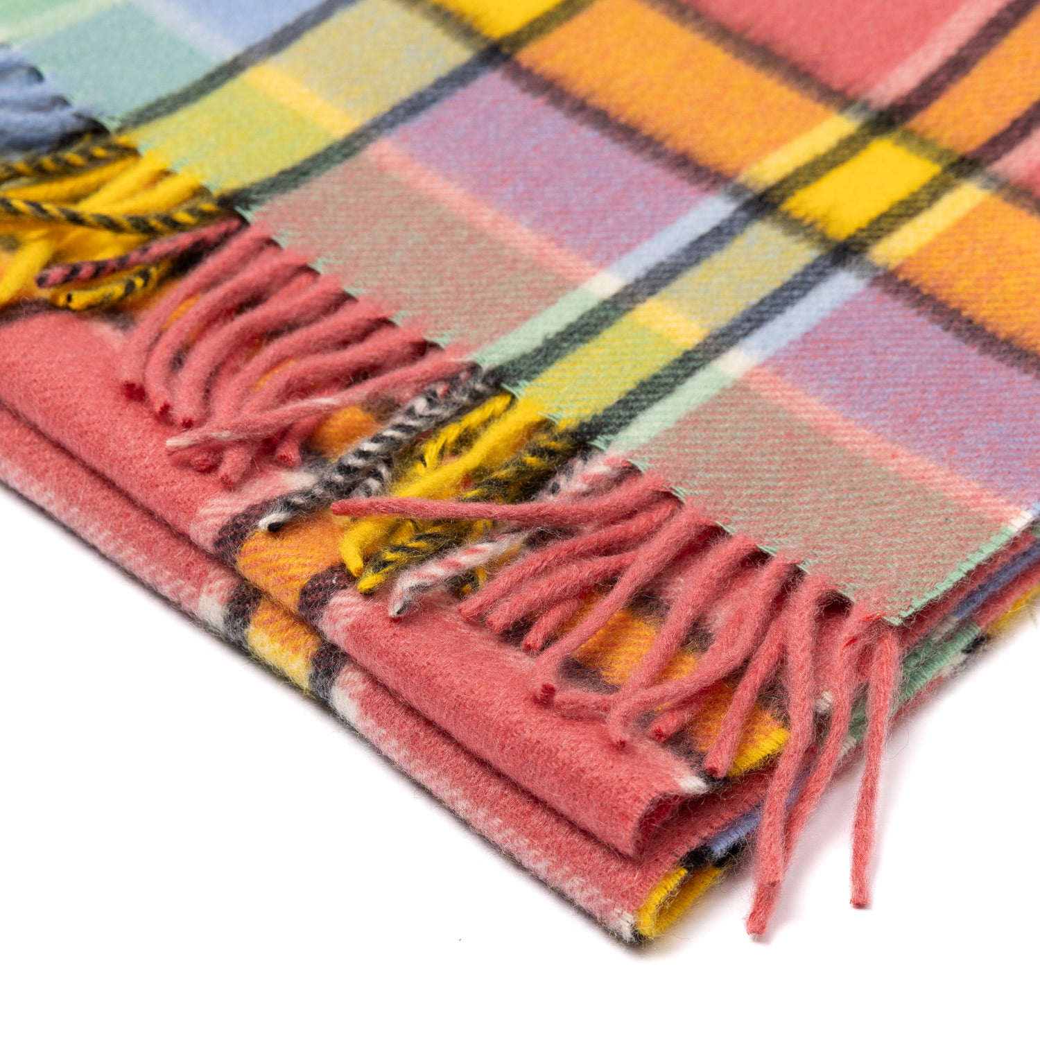 MJ Exclusive: Plaid Scarf "Yellow Tartan" made from Scottish Cashmere